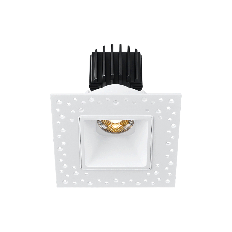 Lotus LED Lights L3F-SDI-WH Trim for Tangra 3" Fixed Square Deep Invisible - Finish: White