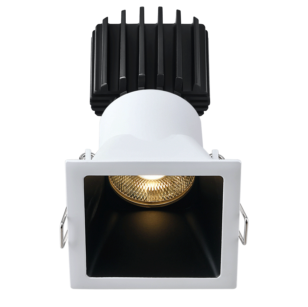 Lotus LED Lights L3F-SDT-WB-LB36-5C95 Tangra 3″ Surface/Trim Downlight – 36° Beam – 5CCT – White/Black Trim – Black Lens Reflector – CRI 95