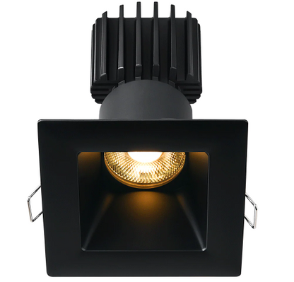 Lotus LED Lights L3F-SDW-BK-RS36-3K95 Tangra 3 Inch Fixed Square Deep Regressed Wide Black Trim Reflector Semi-frosted glass 36° 30K CRI95
