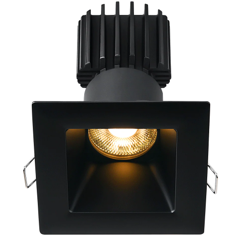 Lotus LED Lights L3F-SDW-BK-RS20-3K95 Tangra 3 Inch Fixed Square Deep Regressed Wide Black Trim Reflector Semi-frosted glass 20° 30K CRI95