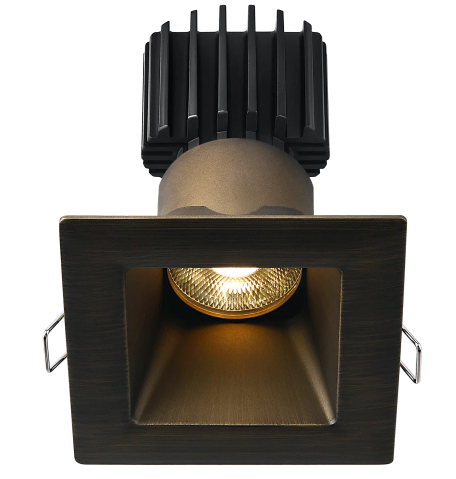 Lotus LED Lights L3F-SDW-BR-LB24-4C90 Tangra 3″ Surface Downlight – 24° Beam – 4CCT – Bronze Trim – Black Lens Reflector – CRI 90
