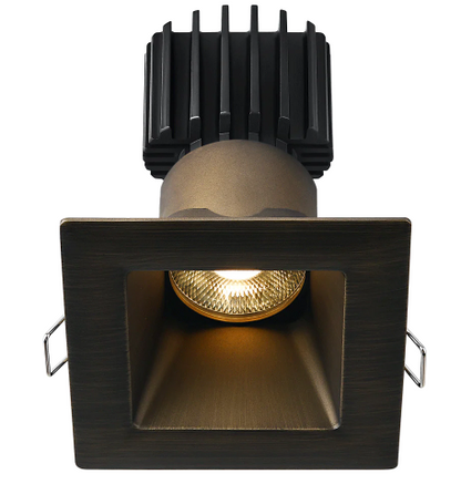 Lotus LED Lights L3F-SDW-BR-LB24-4C90 Tangra 3″ Surface Downlight – 24° Beam – 4CCT – Bronze Trim – Black Lens Reflector – CRI 90