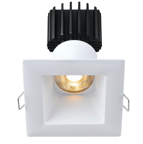 Lotus LED Lights L3F-SDW-WH-RS20-3K98 Tangra 3" Fixed Square Deep Regressed Wide White Trim, Reflector Semi Frosted Glass, Beam Angle 20°, Color Temperature 30K, CRI98