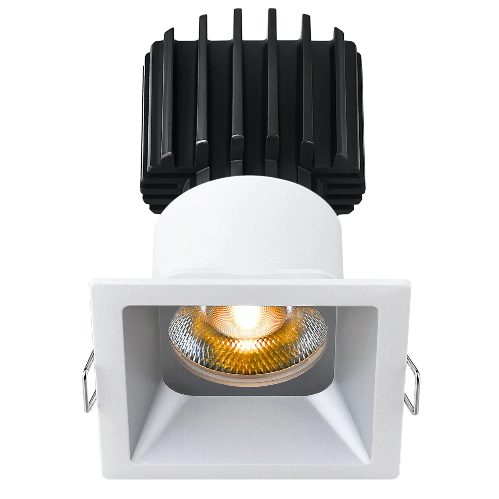 Lotus LED Lights L3F-SRT-AZ-RF60-3K95 3" Tangra Fixed Square Recessed Thin Alzak Trim Downlight With Reflector Frosted Glass - Color Temperature: 3000K