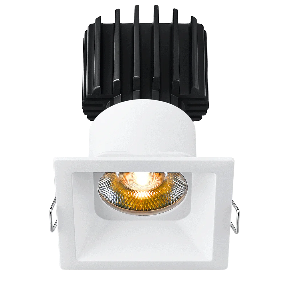 Lotus LED Lights L3F-SRT-WH-RF60-3K98 3" Tangra Square Recessed Trim Downlight – Color Temperature: 3000K - Finish: White