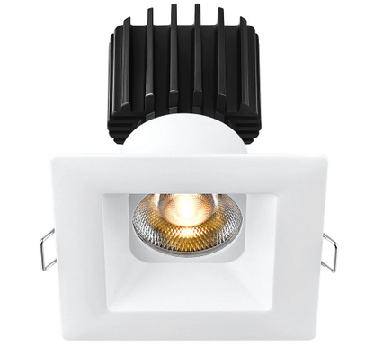 Lotus LED Lights L3F-SRW-AZ-RC36-5C95 Tangra 3" Square Recessed Wide Trim Downlight – 5CCT Selectable (2700K–5000K), 36° Beam, Alzak Trim, Clear Lens Reflector, CRI95