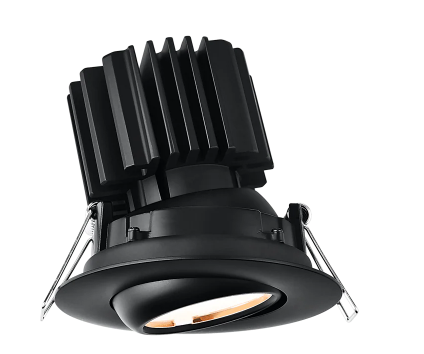 Lotus LED Lights L3G-RFW-BK Trim for Trim for Tangra 3" Gimbal Round Flat Wide - Black Finish