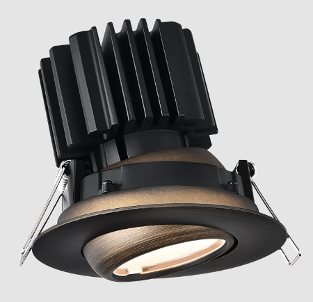 Lotus LED Lights L3G-RFW-BR-RS36-1895 Tangra 3″ Gimbal Round Flat Wide Bronze Trim Reflector Semi-Frosted Glass, Color Temperature DTW 30K to 18K, Beam Angle 36°, CRI95