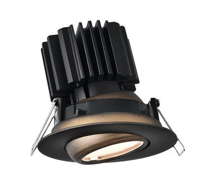 Lotus LED Lights L3G-RFW-BR Trim for Trim for Tangra 3" Gimbal Round Flat Wide - Bronze Finish