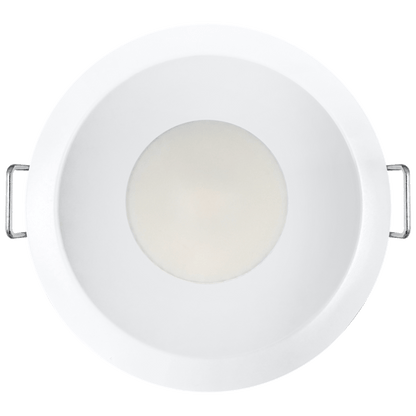 Lotus LED Lights L3G-RFW-WH-RF50-1895 Tangra 3" Gimbal Round Flat Wide Trim - DTW 3000K to 1800K -  50° Beam - White Trim, Reflector W/Frosted Glass - CRI95