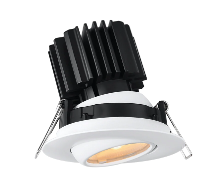 Lotus LED Lights L3G-RFW-WH Trim for Trim for Tangra 3" Gimbal Round Flat Wide - White