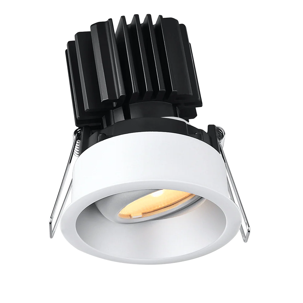 Lotus LED Lights L3G-RRT-AZ-RF60-4C90 3" Tangra Gimbal Round Recessed Thin Trim Downlight With Reflector Frosted Glass - Beam Angle: 60° - Finish: Alzak