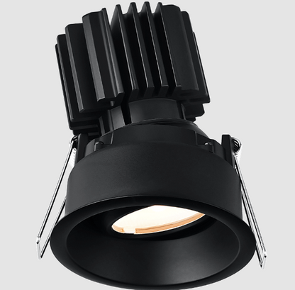 Lotus LED Lights L3G-RRT-BK-LB50-3K98 Tangra 3″ Gimbal Round Recessed Thin Black Trim, Lens Black, Beam Angle 50°, Color Temperature 30K, CRI98