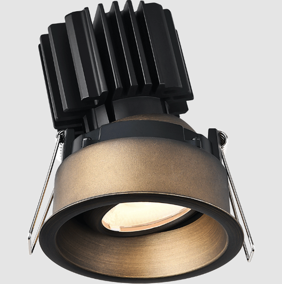 Lotus LED Lights L3G-RRT-BR-LB36-4C90 Tangra 3″ Gimbal Round Recessed Thin Bronze Trim, Lens Black, Beam Angle 36°, Color Temperature 4CCT+DTW 35K to 27K, CRI90