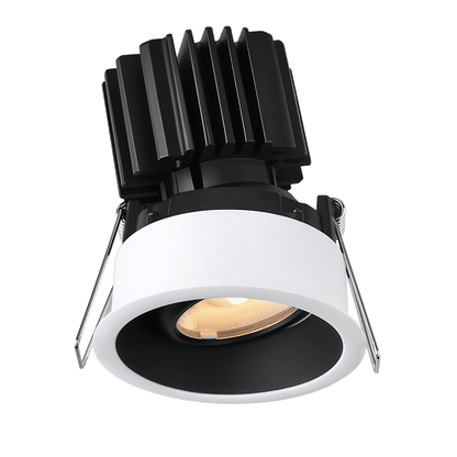 Lotus LED Lights L3F-RRT-WB-RS36-3K98 3" Tangra LED Fixed Round Recessed Thin Trim – 36° Beam – 3000K – White/Black Trim – Semi Frosted Glass Reflector – CRI 98