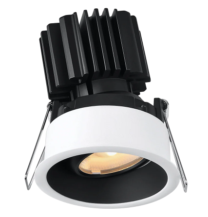 Lotus LED Lights L3G-RRT-WB Trim for Tangra 3" Gimbal Round Regressed Thin - White-Black Finish