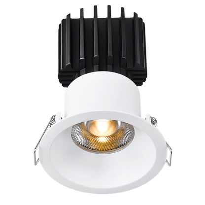 Lotus LED Lights L3G-RRT-WH-RF50-5C95 Tangra 3" Gimbal Round Recessed Wide Trim - 5CCT - 50° Beam - White Trim - Frosted Glass Reflector - CRI95
