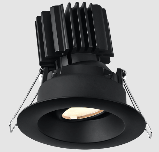Lotus LED Lights L3G-RRW-BK-RF50-1895 Tangra 3″ Gimbal Round Recessed Wide Black Trim, Reflector Frosted, Beam Angle 50°, Color Temperature DTW 30K to 18K, CRI95
