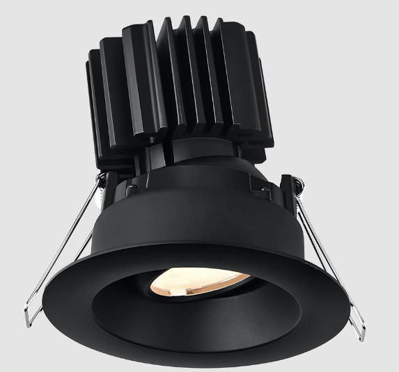 Lotus LED Lights L3G-RRW-BK-RF50-3K95 Tangra 3″ Gimbal Round Recessed Wide Black Trim, Reflector Frosted Glass, Beam Angle 50°, Color Temperature 30K, CRI95