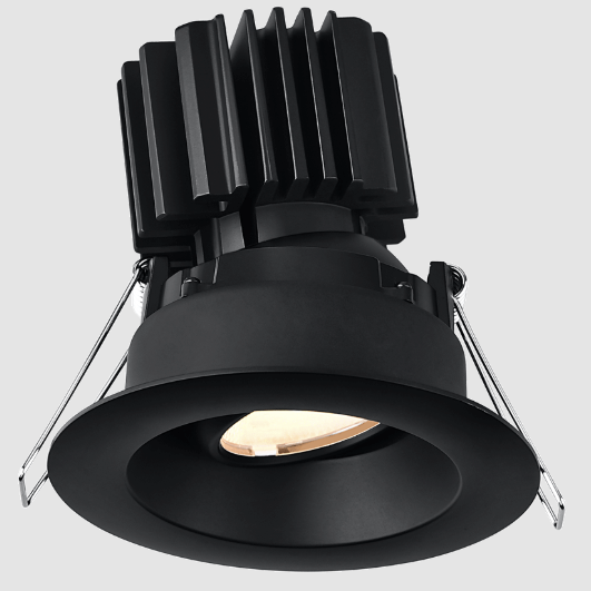 Lotus LED Lights L3G-RRW-BK-LB24-5C98 Tangra 3″ Gimbal Round Recessed Wide Black Trim Lens Black, Beam Angle 24°, Multi-Color Temperature, CRI98