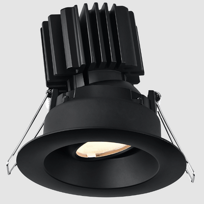 Lotus LED Lights L3G-RRW-BK-LB24-5C98 Tangra 3″ Gimbal Round Recessed Wide Black Trim Lens Black, Beam Angle 24°, Multi-Color Temperature, CRI98