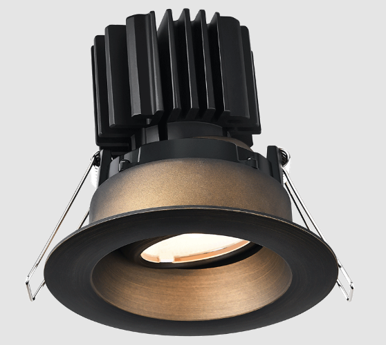 Lotus LED Lights L3G-RRW-BR-LB24-1895 Tangra 3″ Gimbal Round Recessed Wide Bronze Trim, Lens Black, Beam Angle 24°, Color Temperature DTW 30K to 18K, CRI95