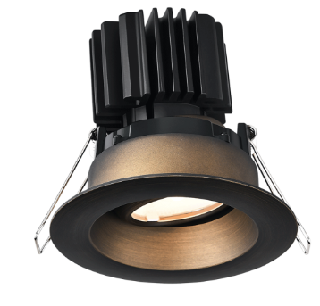 Lotus LED Lights L3G-RRW-BR-LB36-3K95 Tangra 3″ Gimbal Round Recessed Wide Bronze Trim, Lens Black, Beam Angle 36°, Color Temperature 30K, CRI95
