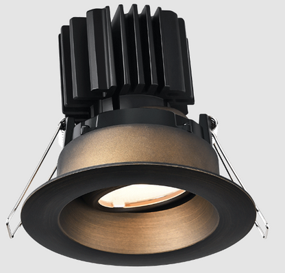 Lotus LED Lights L3G-RRW-BR-RS36-5C98 Tangra 3″ Gimbal Round Recessed Wide Bronze Trim, Reflector Semi-Frosted Glass, Beam Angle 36°, Multi-Color Temperature, CRI98