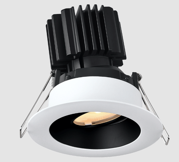 Lotus LED Lights L3G-RRW-WB-RS20-3K95 Tangra 3″ Gimbal Round Recessed Wide White-Black Duo Trim, Semi-frosted Glass, Beam Angle 20°, Color Temperature 30K CRI95