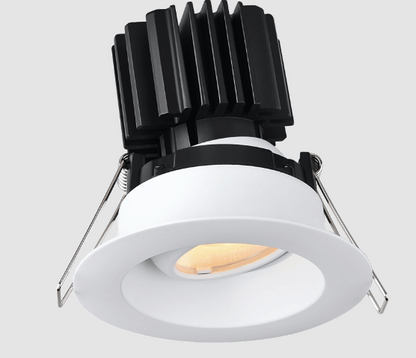Lotus LED Lights L3G-RRW-WH-LW36-3K98 Tangra 3″ Gimbal Round Recessed Wide White Trim, Lens White, Beam Angle 36°, Color Temperature 30K, CRI98