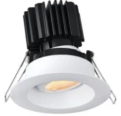 Lotus LED Lights L3G-RRW-WH-RC36-5C95 Tangra 3″ Gimbal Round Recessed Wide White Trim, Reflector Clear Glass. Beam Angle 36°, Multi-Color Temperature, CRI95