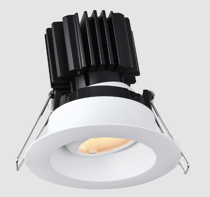 Lotus LED Lights L3G-RRW-WH-RS36-3K95 Tangra 3″ Gimbal Round Recessed Wide White Trim, Reflector Semi-Frosted Glass, Beam Angle 36°, Color Temperature 30K, CRI95