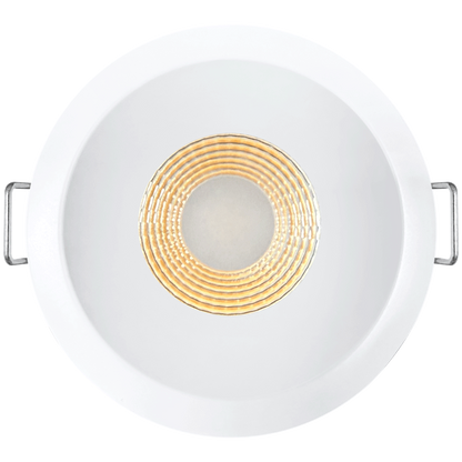Lotus LED Lights L3F-SRT-WB-RS20-5C98 Tangra 3" Square Recessed Trim Downlight – 5CCT Selectable (2700K–5000K), 20° Beam, White-Black Duo Trim, Semi Frosted Glass Reflector, CRI98