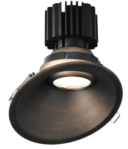 Lotus LED Lights L3G-RST-BR Trim for Tangra 3" Gimbal Round Sloped Thin, Bronze Finish