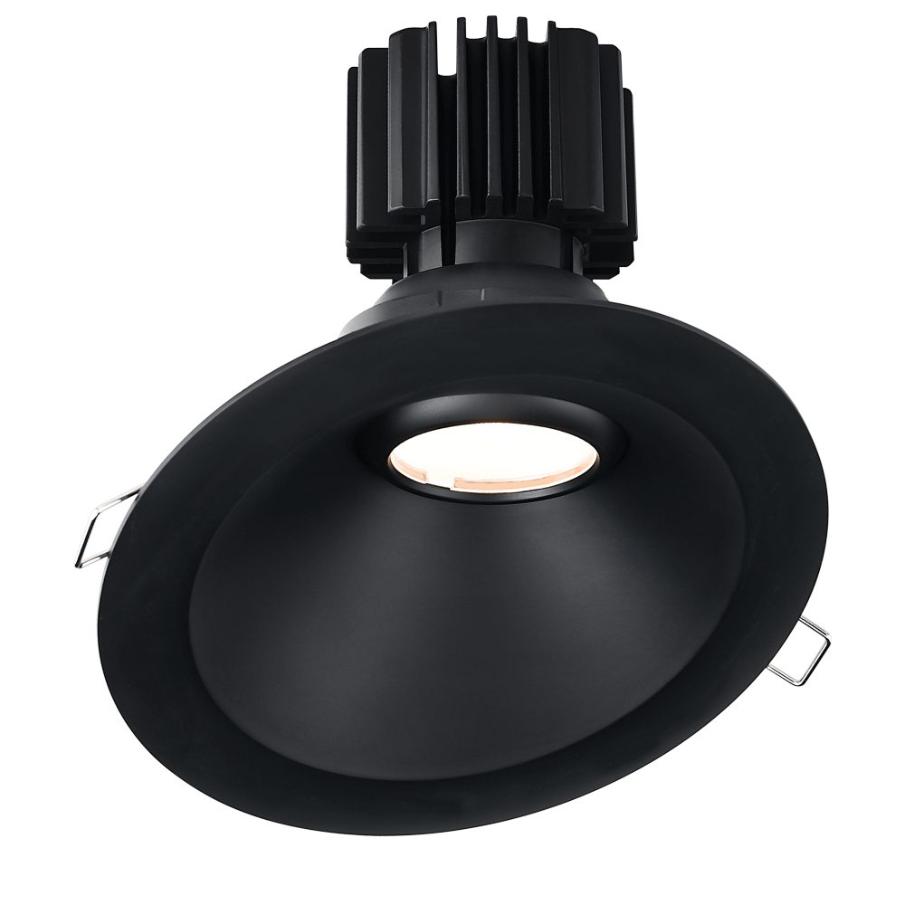 Lotus LED Lights L3G-RSW-BK-RF50-5C98 Tangra 4" Gimbal Round Sloped Wide Trim – 5CCT – 50° Beam – Black Trim – Frosted Glass Reflector – CRI98