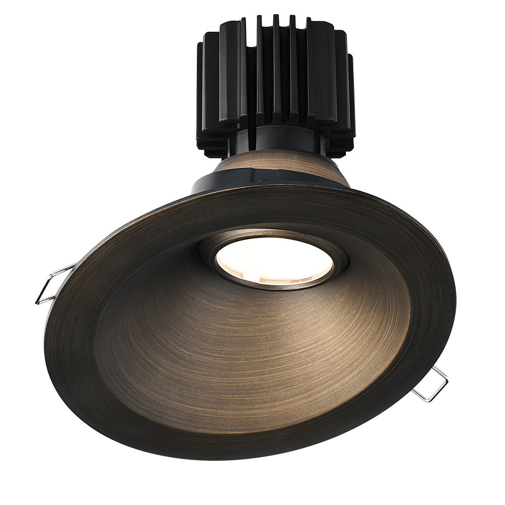 Lotus LED Lights L3G-RSW-BR-RF60-3K98 4" Tangra Gimbal Round Sloped Wide Trim - Color Temperature: 3000K - Reflector With Frosted Glass - Beam Angle: 60° - Finish: Bronze
