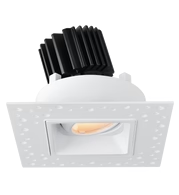 Lotus LED Lights L3G-SIT-WH Trim for Tangra 3" Gimbal Square Invisible,, White Finish