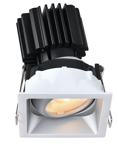 Lotus LED Lights L3G-SRT-AZ Tangra 3" Gimbal Square Recessed Thin Trim, Azlak Finish