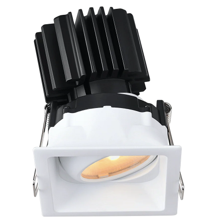 Lotus LED Lights L3G-SRT-WH Tangra 3" Gimbal Square Recessed Thin Trim, White Finish