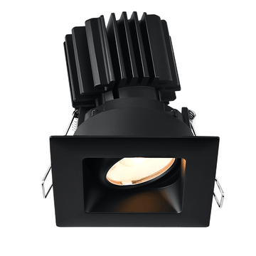 Lotus LED Lights L3G-SRW-BK-RC36-5C98 Tangra 3" Gimbal Square Recessed Wide Trim – 5CCT – 36° Beam – Black Trim – Clear Glass Reflector – CRI98