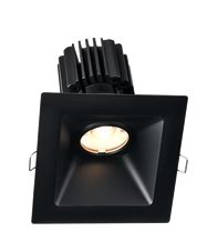 Lotus LED Lights L3G-SSW-BK Tangra 3" Gimbal Square Sloped Wide Trim, Black Finish