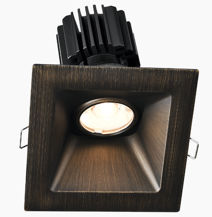 Lotus LED Lights L3G-SST-BR-LB50-5C98 Tangra 3″ Square Surface/Trim – 5CCT – 50° Beam – Bronze Trim – Black Lens Reflector – CRI 98