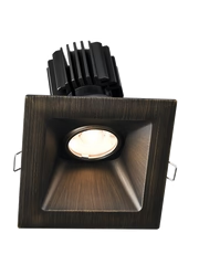 Lotus LED Lights L3G-SSW-BR Tangra 3" Gimbal Square Sloped Wide Trim, Bronze Finish
