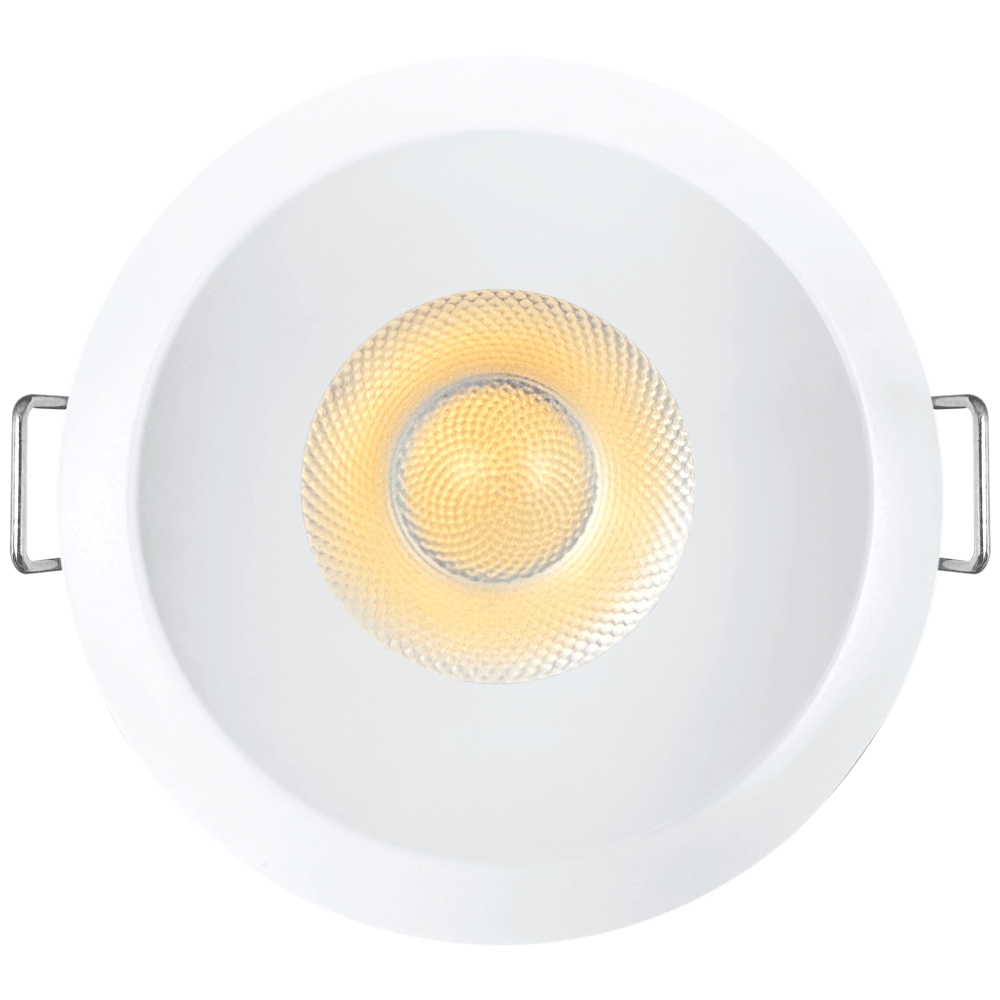 Lotus LED Lights L3G-SRW-AZ-LW50-1895 Tangra 3" Gimbal Square Recessed Wide Trim – Dim‑to‑Warm (3000K→1800K) – 50° Beam – Alzak Trim – White Lens Reflector – CRI95