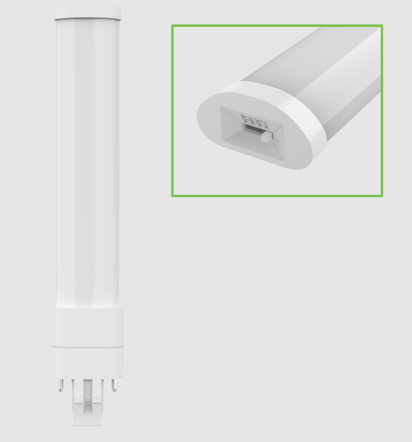 Eiko L5.5WPLS/BP/8FCCT/U/2GX7/H PLS Type B Plastic, 80CRI, Wattage 5.5W, Lumens 550 lm, Color Temperature 27K/30K/35K/40K, Voltage 120-277V, Horizontal 2GX7