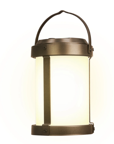 Feit Electric LAN4RND/SYNC/SOL/BZ 4 in. Rechargeable OneSync Landscape LED Round Solar Lantern, Bronze Finish