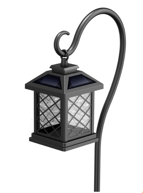 Feit Electric LAN4SQ/FY/SOL Solar Powered 4" Metal Square Coach Lantern, Color Temperature 3000K, Black Finish 3 Pack