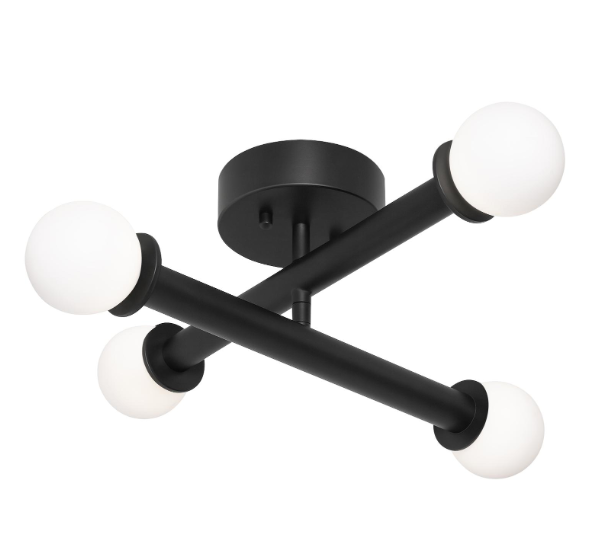 AFX Lighting LANF20LAJUDBK Lane 20 Inch LED Flush Mount Light, 120-277V, Watt 30W, Selectable 5CCT Black Finish