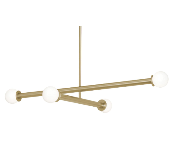 AFX Lighting LANP36LAJUDLB Lane 36 Inch LED Pendant Light, 120-277V, Watt 30W, Selectable 5CCT Light Antique Brass Finish