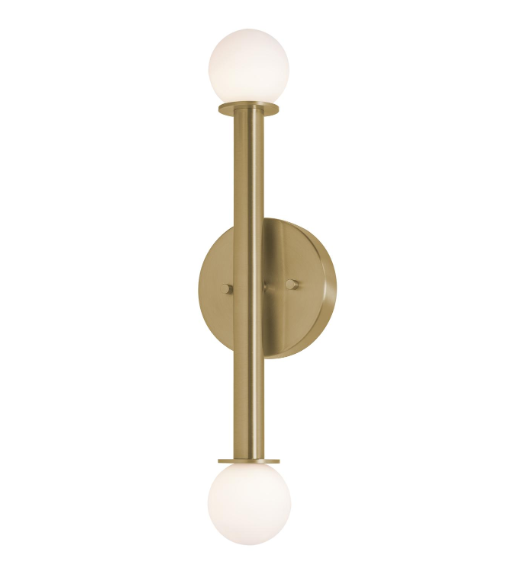 AFX Lighting LANS0620LAJUDLB Lane 20 Inch LED Wall Sconce Light, 120-277V, Watt 10W, Selectable 5CCT Light Antique Brass Finish